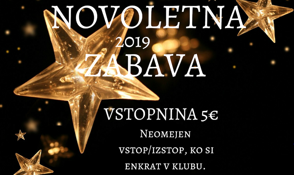 NYE PARTY // vstopnina 5€/6€  // neomejen izstop in prihod nazaj v klub