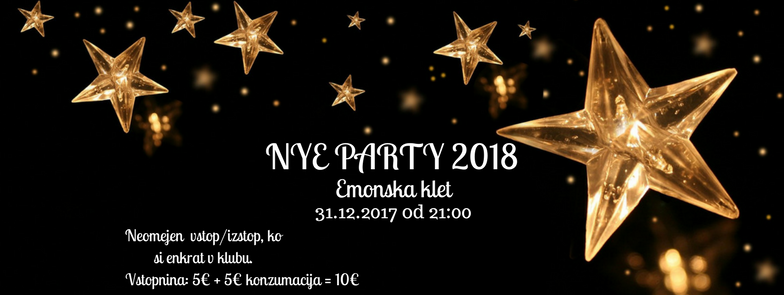 NYE PARTY 2018 v centru Ljubljane; Emonska klet
