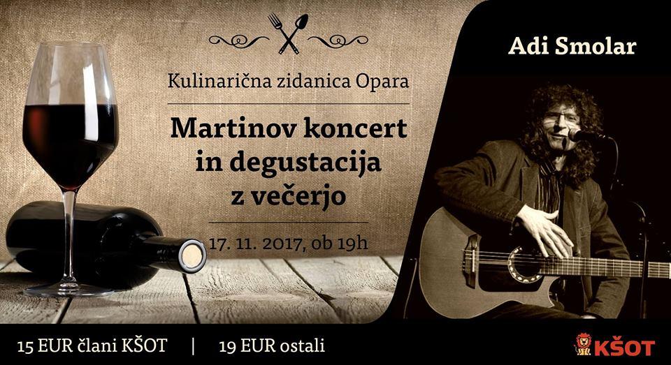 Martinov koncert in degustacija z večerjo